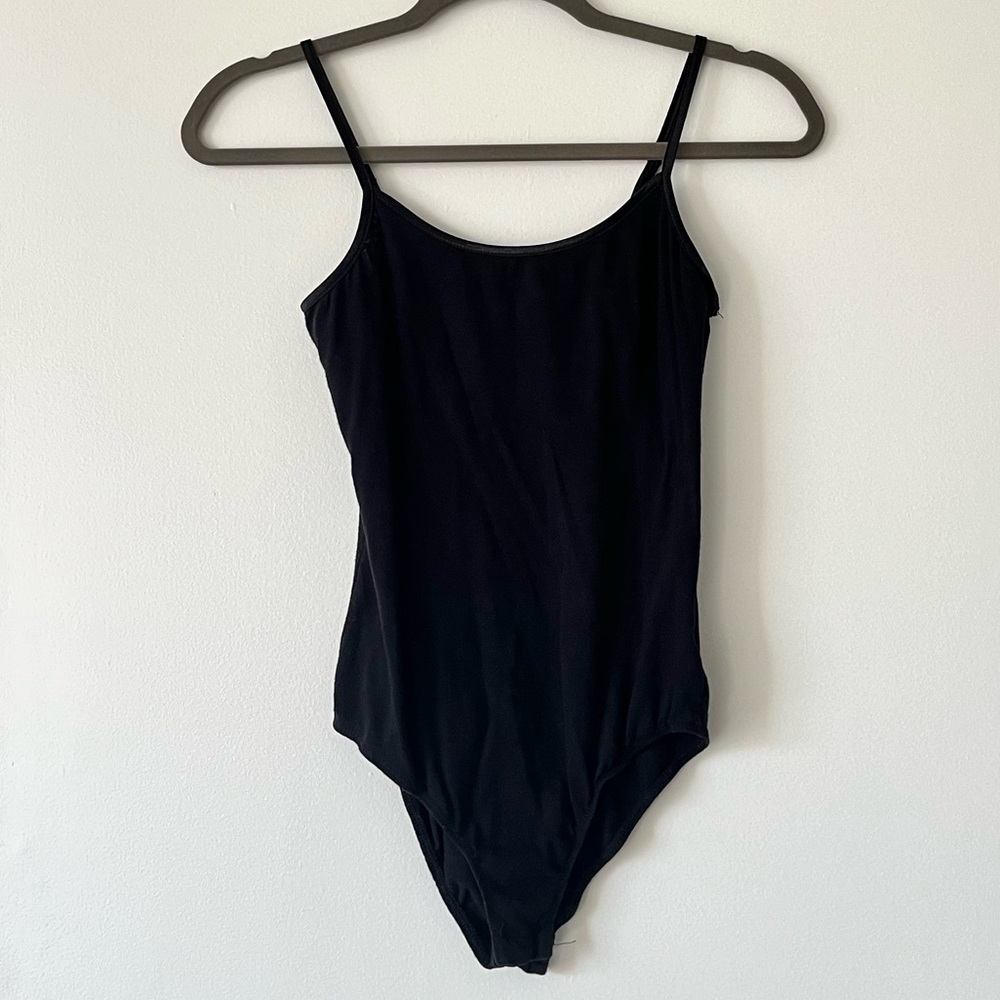 Active Basic Black Cami Bodysuit
